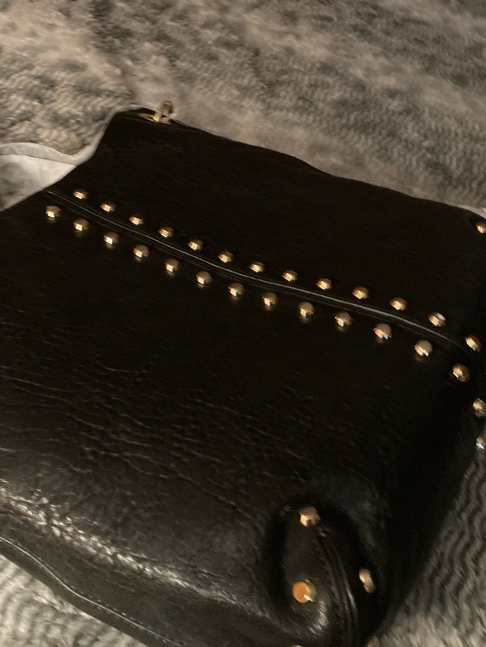 Michael Kors Black Uptown Astor Tote with Gold Stud Accents - Picture 4 of 11